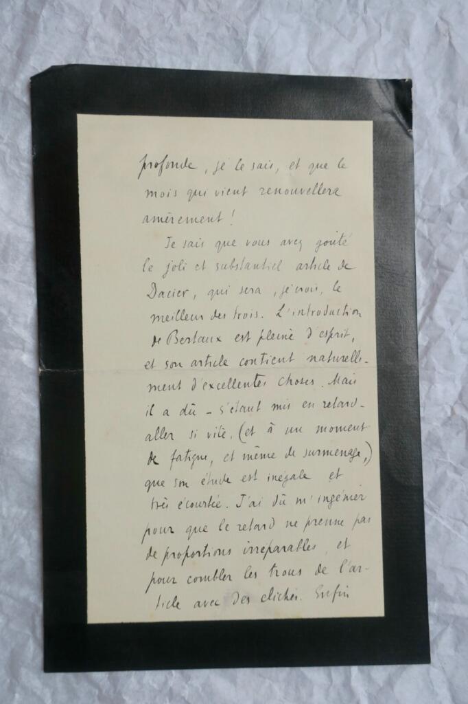 Signed autograph letter & manuscript map