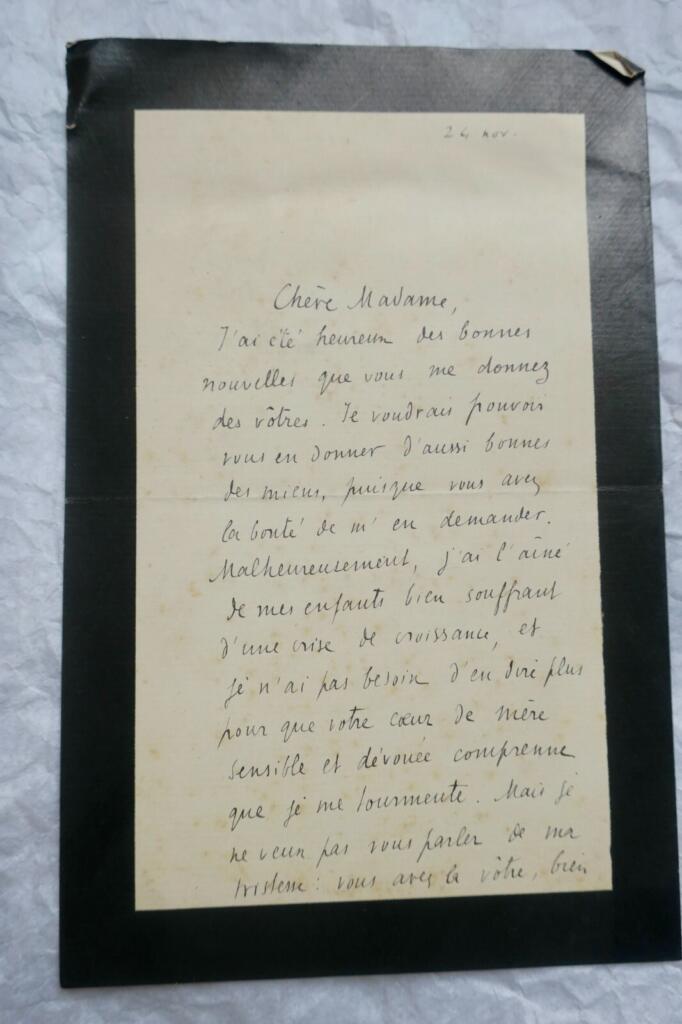 Signed autograph letter & manuscript map