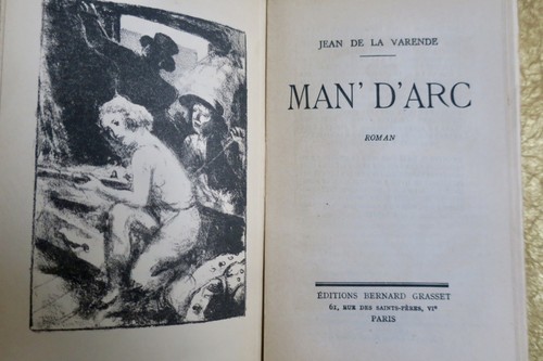 Illustrated novel about Joan of Arc<span class="lla-card-orig-wrap"><span class="lla-card-orig">❦ Jean de LA VARENDE Man’d’Arc. Roman illustré par Cochet</span></span> - La Librairie Antique