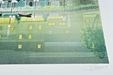 Original-Lithografie - Weiße Straßenlaternen - Image 3
