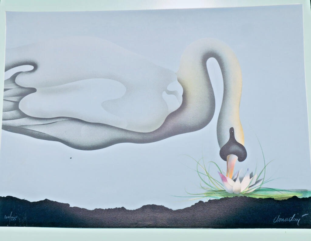 Schwan und Seerose von Donadini