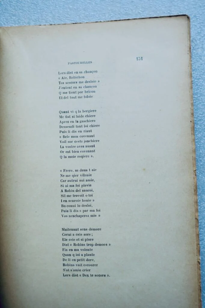 Jehan Bodel avec des commentaires sur le congé de Baude Fastoul 1909