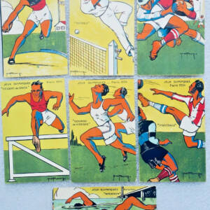 JO jeux olympiques Paris 1924 illustrateur ROOWY 7 CPA