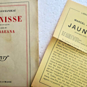 JOUHANDEAU (Marcel) Jaunisse, chronique suivie de Elisaeana + dédicace