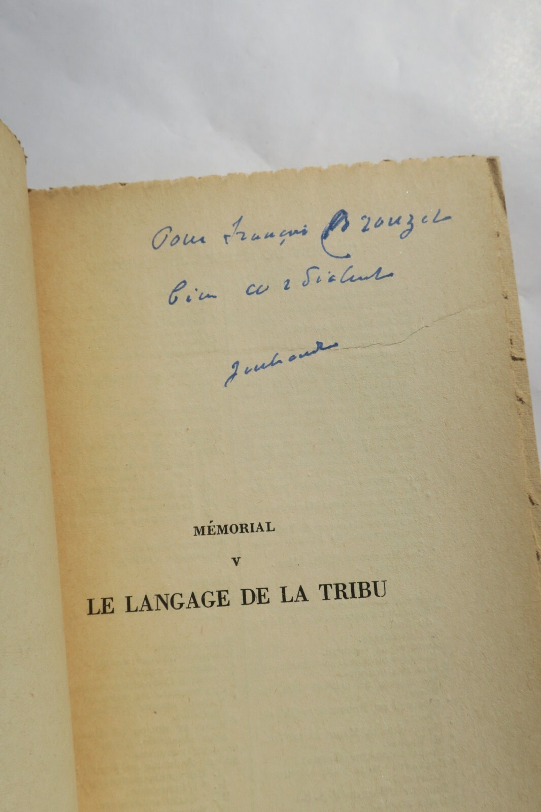 JOUHANDEAU (Marcel). Le Langage de la tribu S.P. + dédicace – Image 5