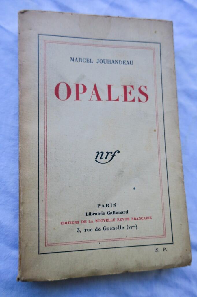 Opales - First Edition with Author Inscription