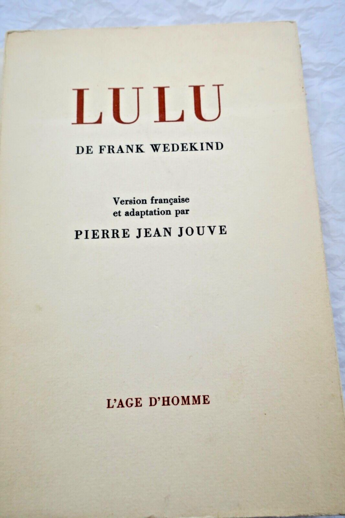 Jouve, Pierre Jean Lulu 1969 + Dedication