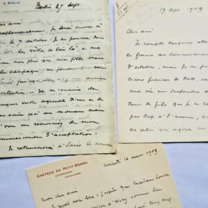 Jules Cambon 3 belle lettres autographes manuscrites