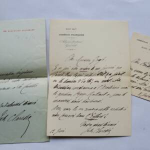 Jules Clarétie 3 lettres autographes manuscrites & signées