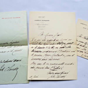 Jules Clarétie 3 lettres autographes manuscrites & signées