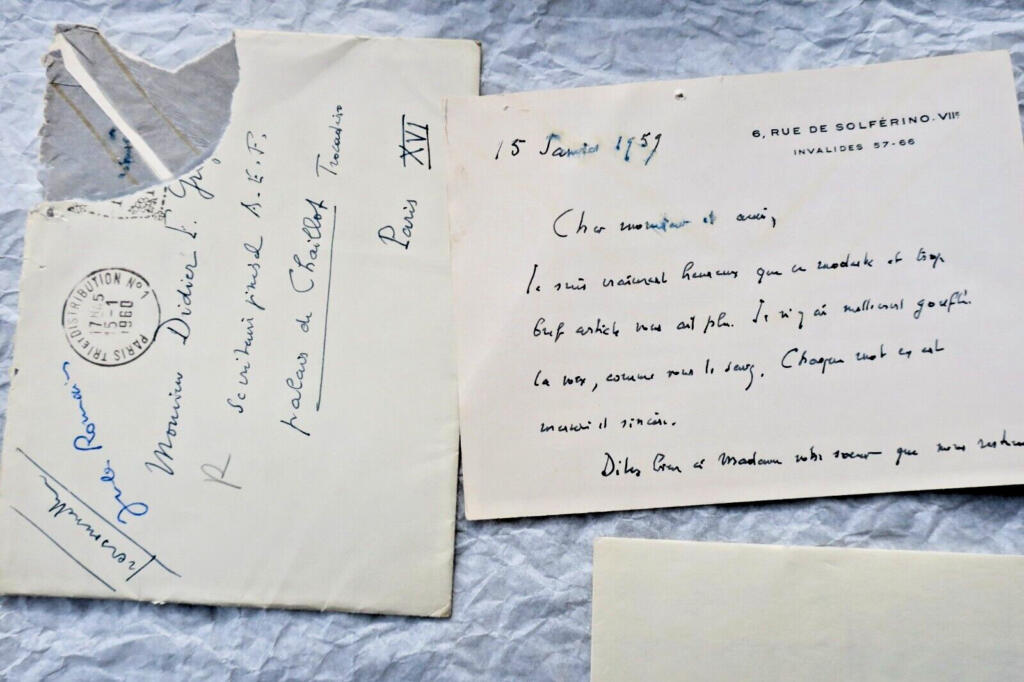 Signierte Postkarte von JULES ROMAINS