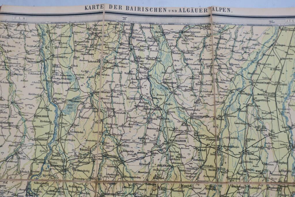 Karte der bairischen & Algäuer Alpen