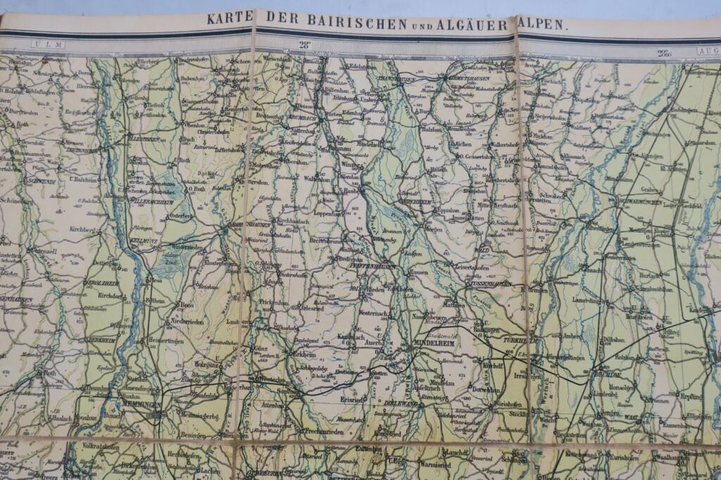 Historische Alpenkarte Bayerns & Allgäus