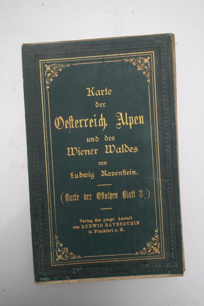 Karte der Alpen und des Wiener Waldes