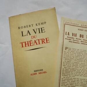 KEMP (Robert). La Vie du théâtre + dédicace