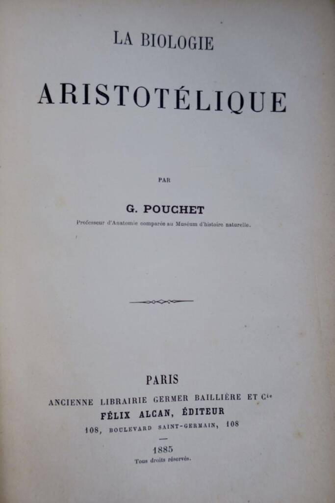 Study of Aristotelian Biology