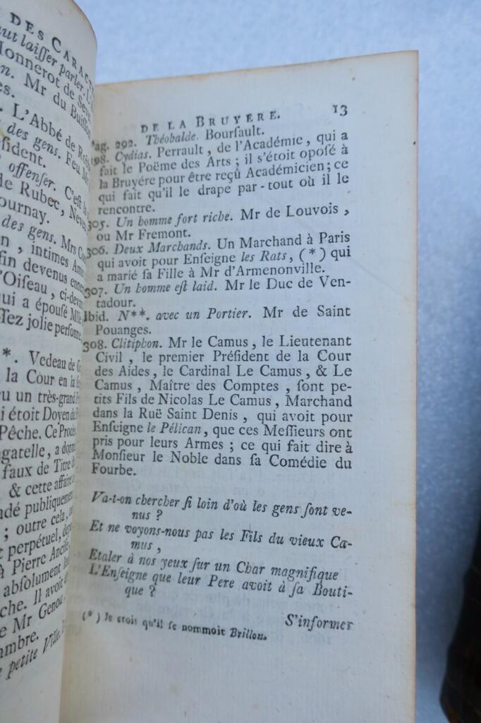 Jean de La Bruyère, LES CARACTÈRES DE THÉOPHRASTE, 1741