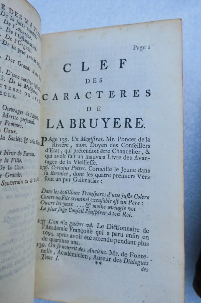 Jean de La Bruyère, LES CARACTÈRES DE THÉOPHRASTE, 1741