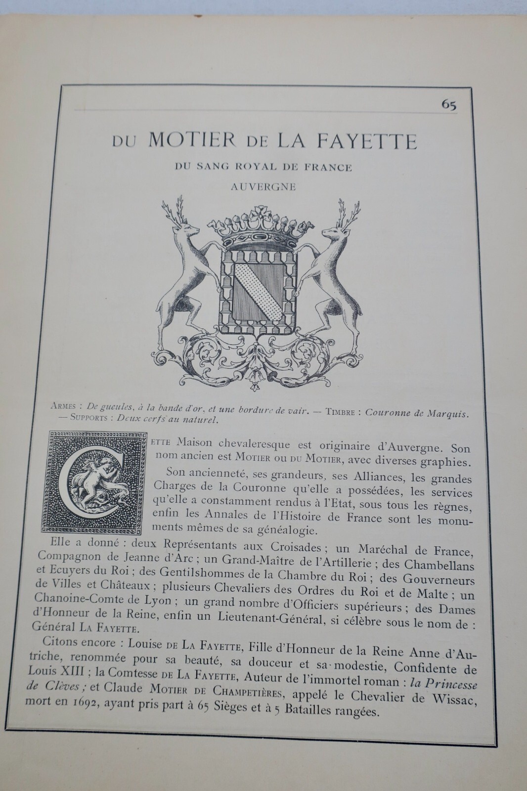 Stammtafel des Hauses Motier de la Fayette - Image 3