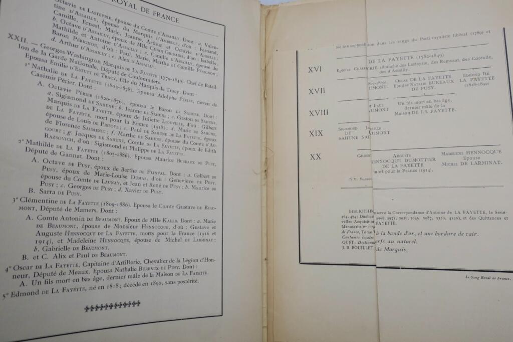 Stammtafel des Hauses Motier de la Fayette