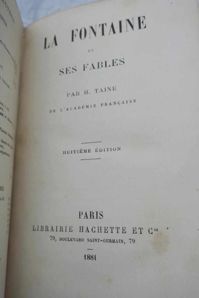 LA FONTAINE ET SES FABLES 1881