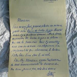 La Force lettre autographe