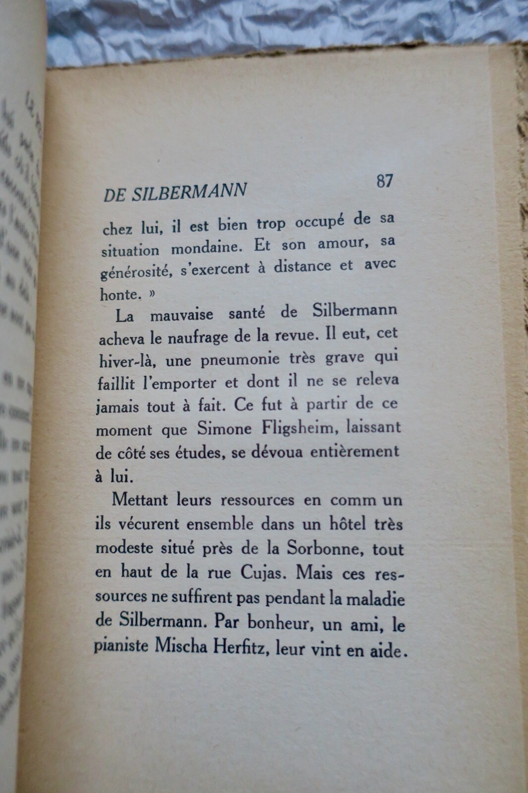 シルバーマンの帰還<span class="lla-card-orig-wrap"><span class="lla-card-orig">❦ LACRETELLE Le retour de Silbermann 165 x 110 mm.</span></span> - La Librairie Antique