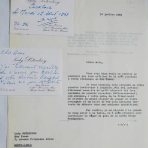 Lady Deterling carte & lettre autographe manuscrite