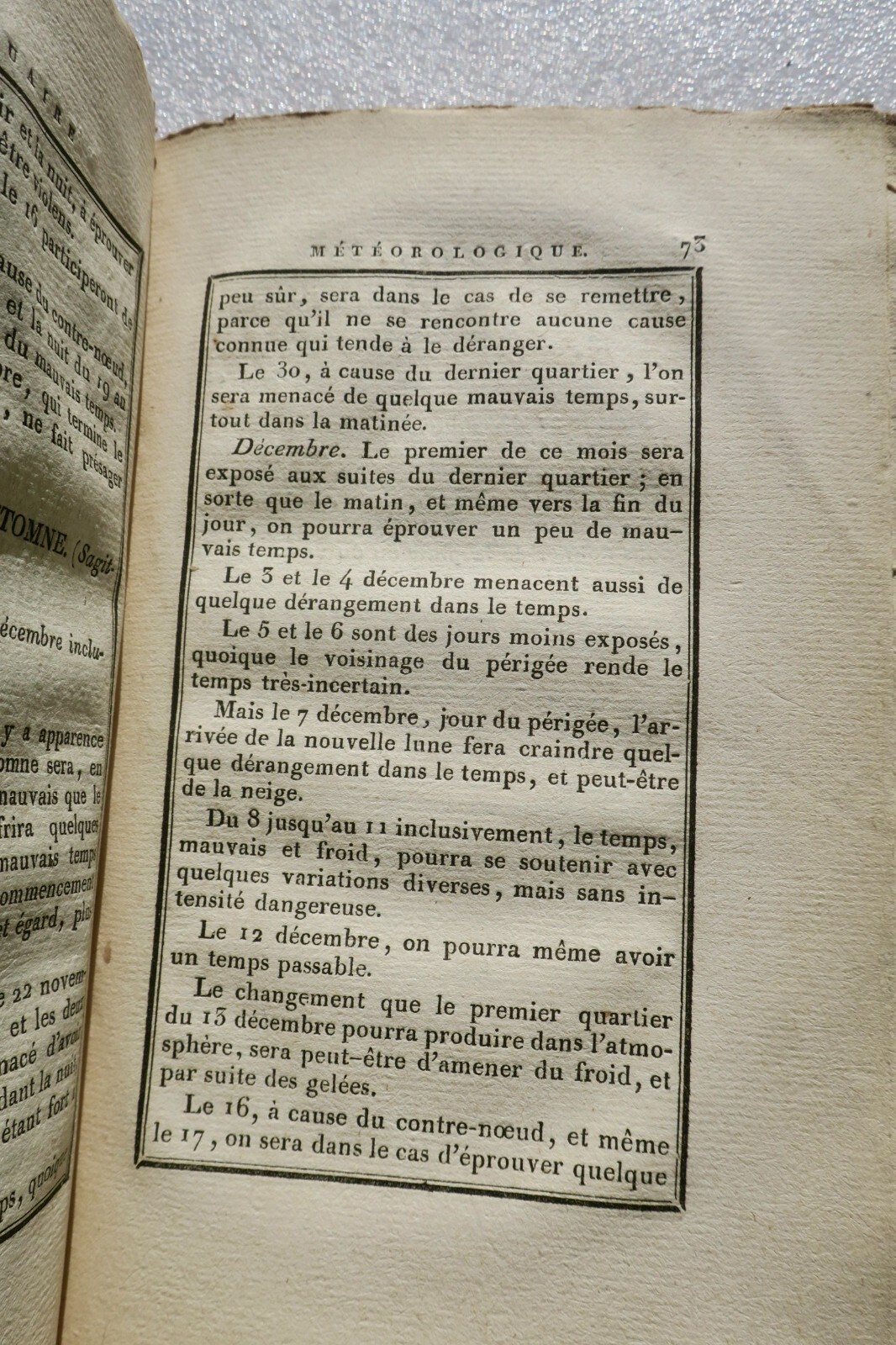 Meteorological Almanac for 1809<span class="lla-card-orig-wrap"><span class="lla-card-orig">❦ LAMARCK Jean-Baptiste de Annuaire météorologique pour l’an 1809</span></span> - La Librairie Antique