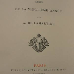 Lamartine Raphael. Pages de la vingtième année. ex sur Whatman