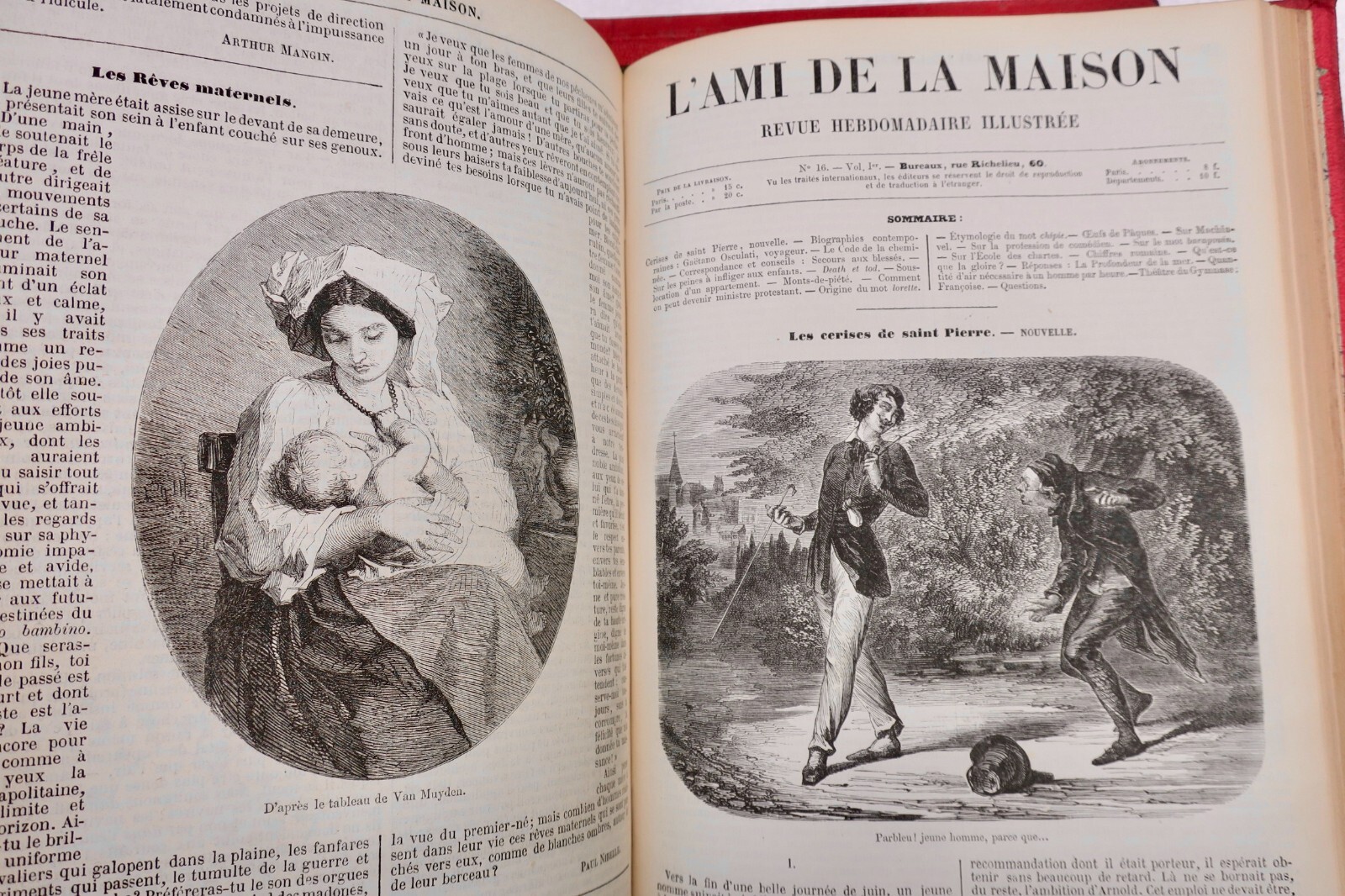 1856年の完全なコレクション<span class="lla-card-orig-wrap"><span class="lla-card-orig">❦ L’Ami de la maison, année 1856 complet</span></span> - La Librairie Antique
