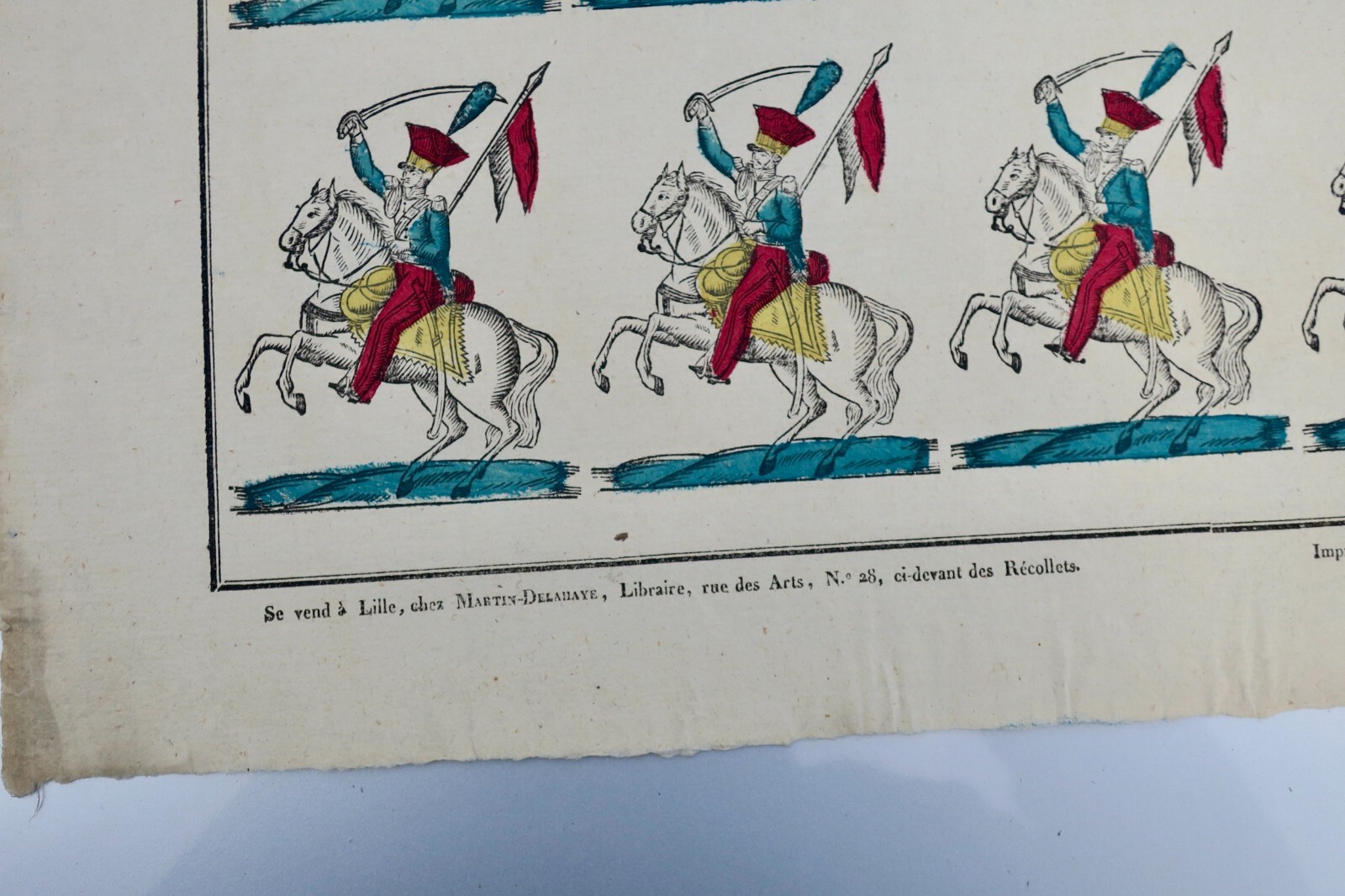 Lanciers de la garde royale 33 x 38 cm - La Librairie Antique
