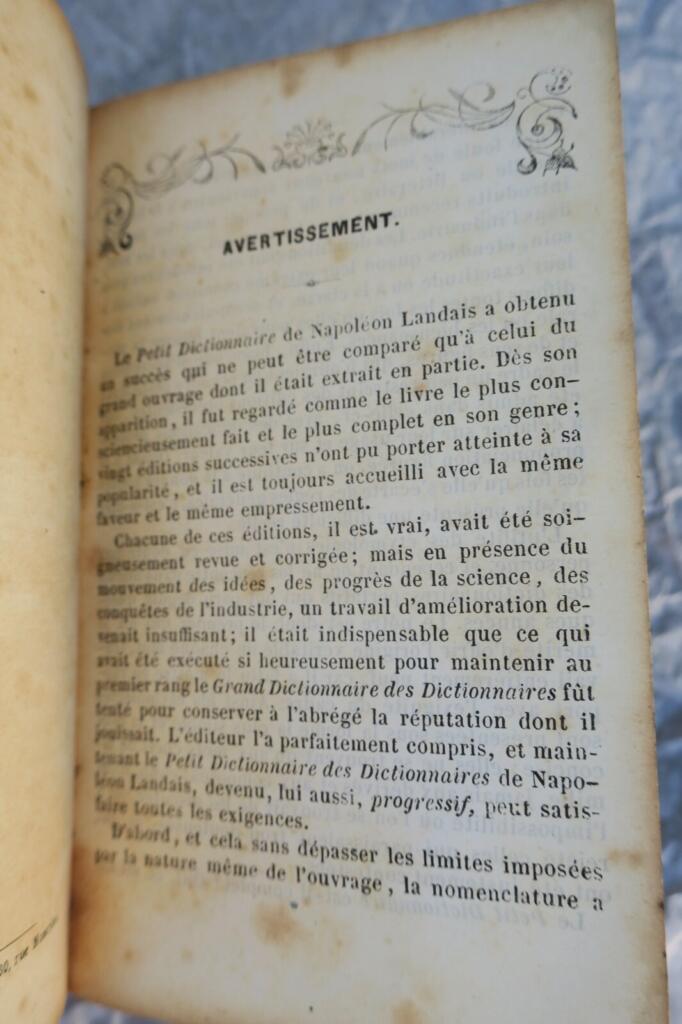 LANDAIS PETIT DICTIONNAIRE DES DICTIONNAIRES 1857
