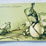 LAPIN poussin heureuse Pâques 1905