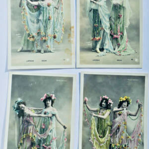 Laridan Selva 4 CPA danseuses BELLE EPOQUE
