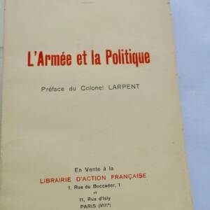 L'ARMEE et la politique VIDEO 1937