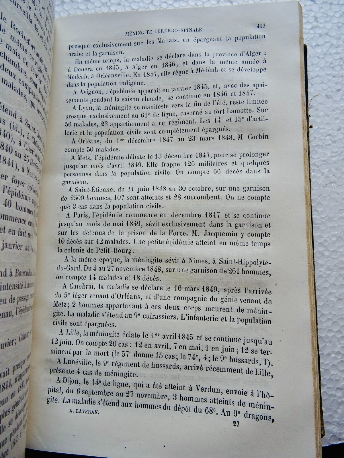 军队疾病和疫情的研究<span class="lla-card-orig-wrap"><span class="lla-card-orig">❦ LAVERAN (Alphonse) Traité des maladies et épidémies des armées 1875</span></span> - La Librairie Antique