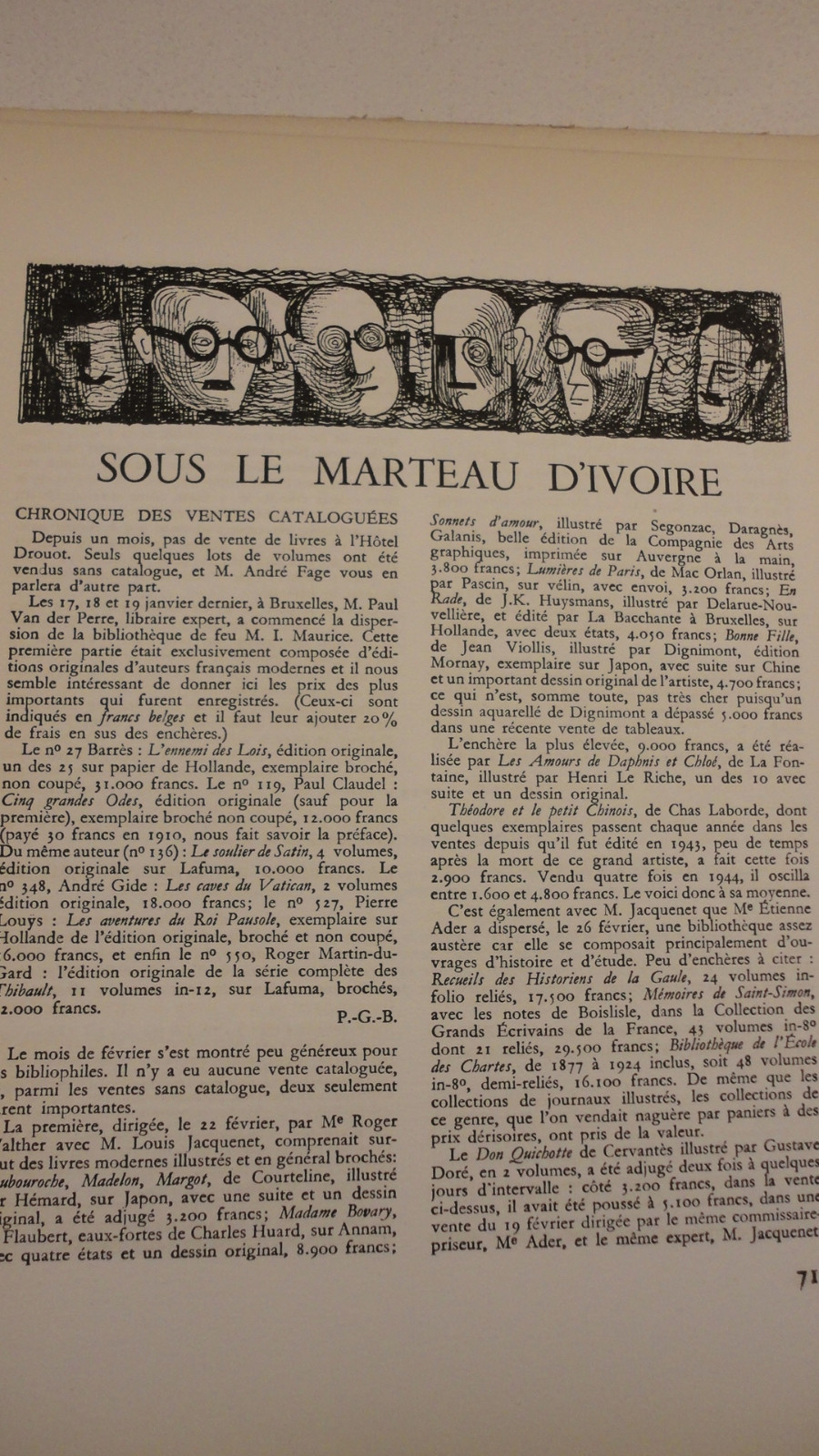 LE LIVRE ET SES AMIS avril 1946 n°6 - La Librairie Antique