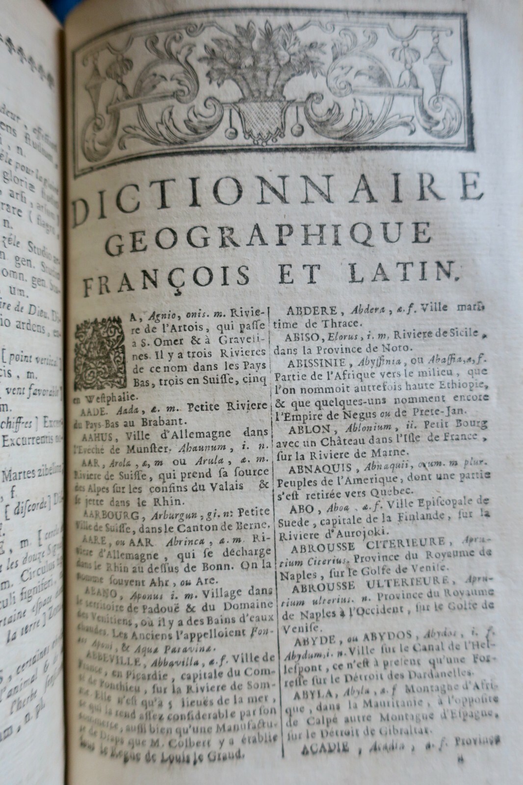 Le Petit Apparat Royal, ou Dictionnaire françois et latin 1766 dic-géographie – Image 8