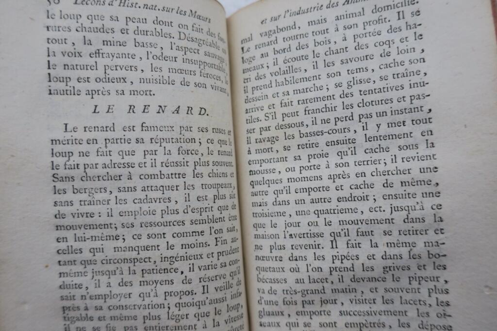 Leçons d’histoire naturelle sur les moeurs et sur l’industrie des animaux 1799