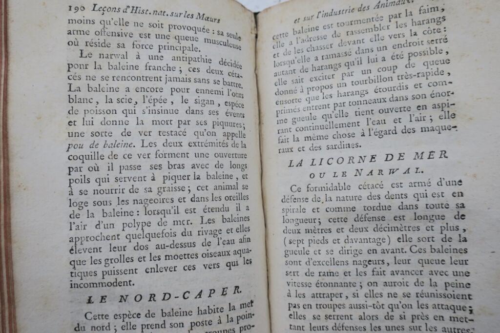 Leçons d’histoire naturelle sur les moeurs et sur l’industrie des animaux 1799