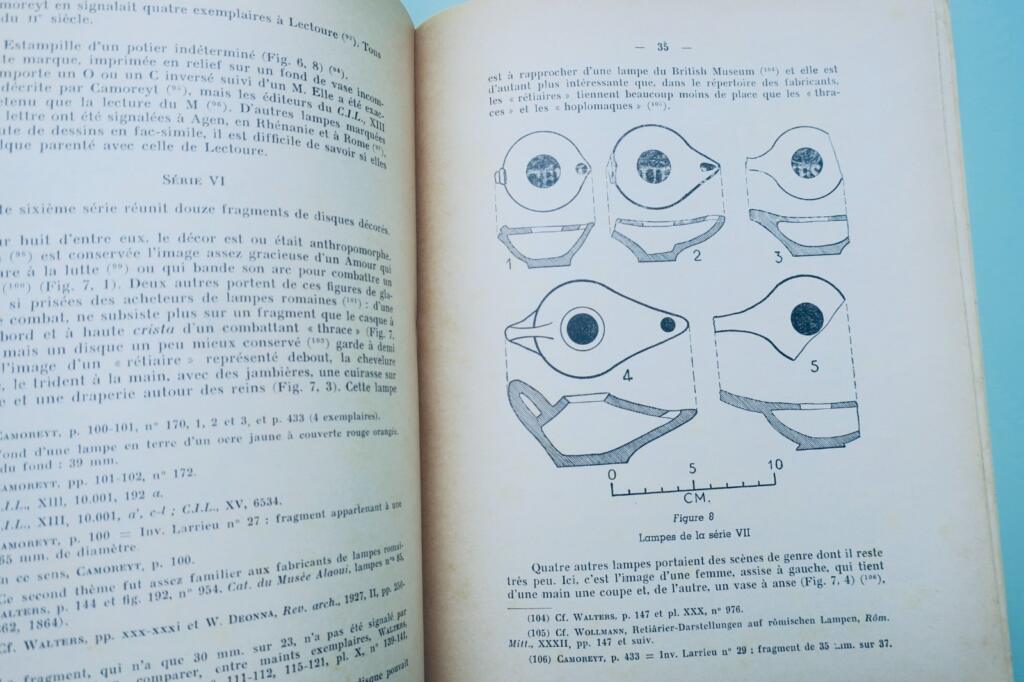 Lectoure Tauroboles, lampes romaines et céramiques romaines GERS