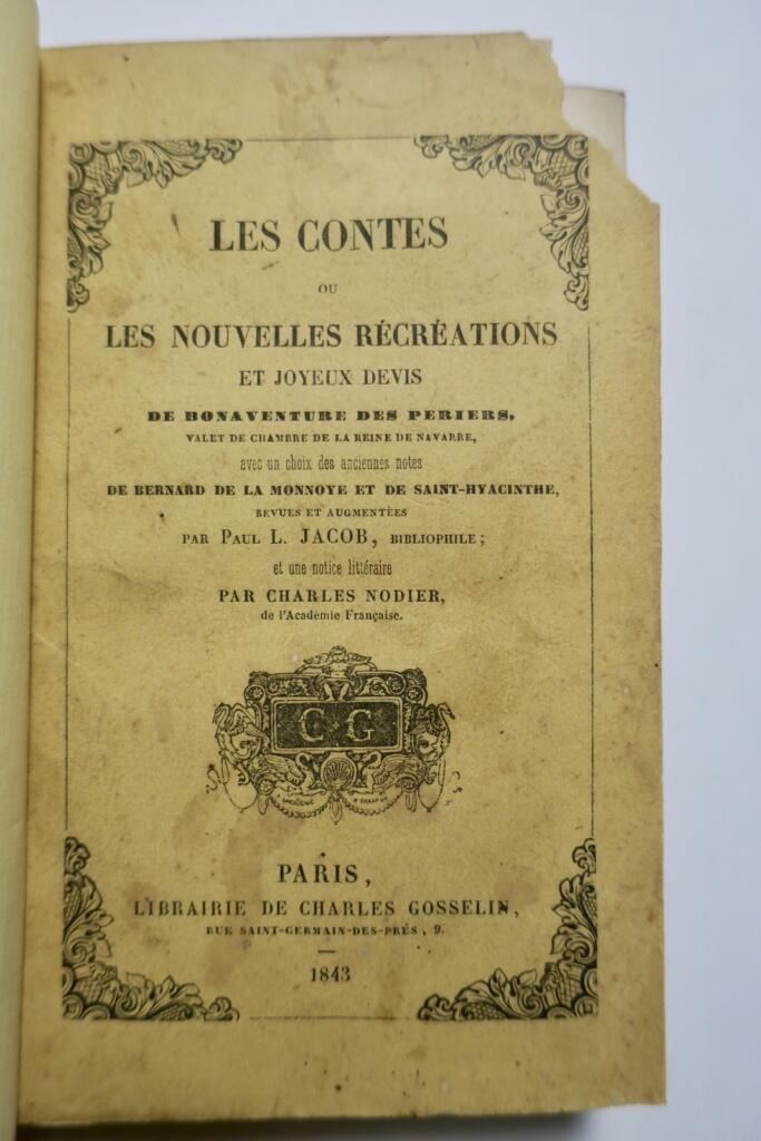 Geschichten und angenehme Belustigungen von Bonaventure Des Periers