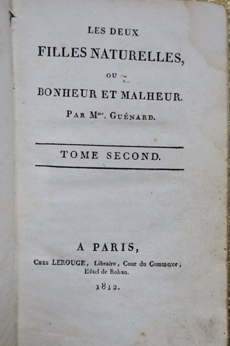 自然の娘たち: 幸福と不幸<span class="lla-card-orig-wrap"><span class="lla-card-orig">❦ Les deux filles naturelles ou bonheur et malheur 1812</span></span> - La Librairie Antique