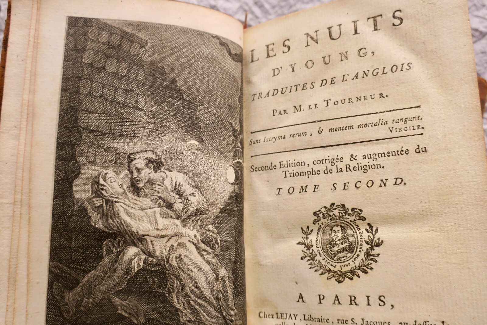 Les Nuits d'Young; traduites par M. Le Tourneur 1769 - Image 6