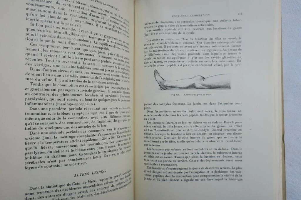 LESIONS ET TRAUMATISMES SPORTIFS 1938