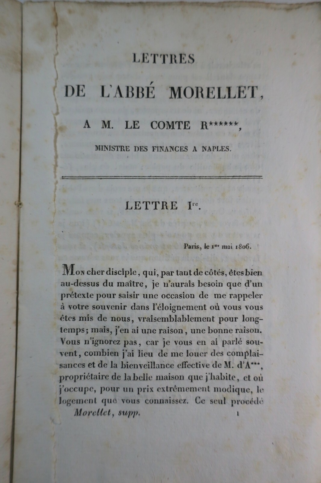 Unpublished Letters of Abbe Morellet - Image 4