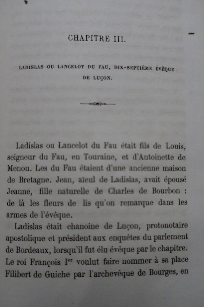 History of Monks and Bishops of Luçon
