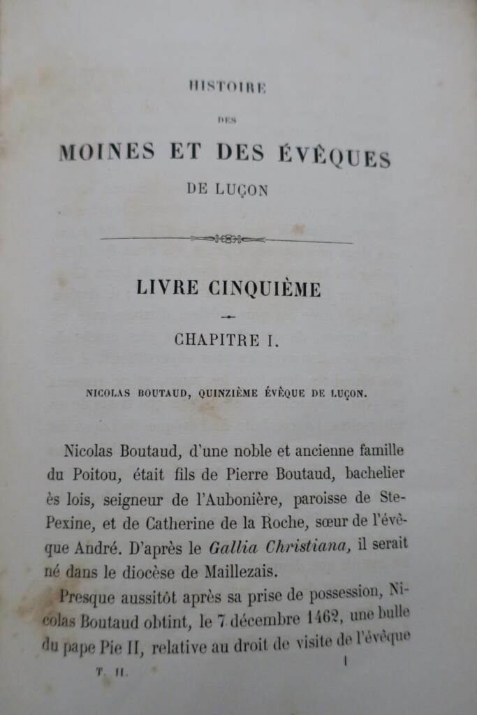 Monks and bishops of Luçon