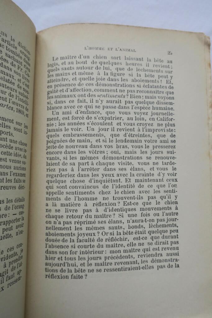 L’homme et l’animal devant la méthode expérimentale 1883